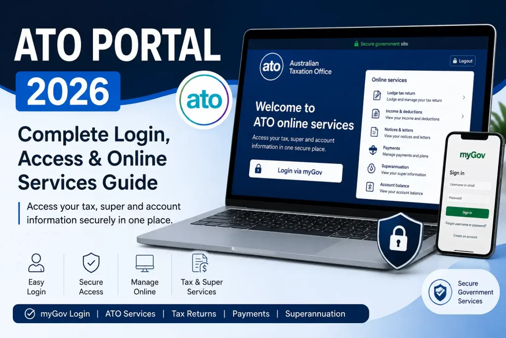 ATO Portal 2026 login and online services guide with myGov access