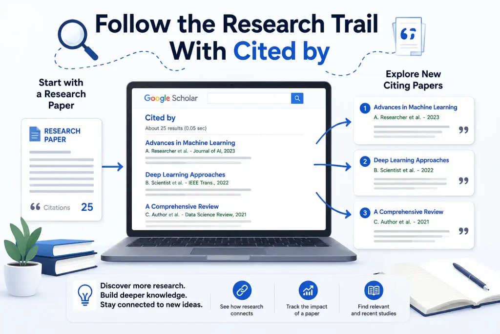 Follow the Research Trail with Cited by for discovering related research papers