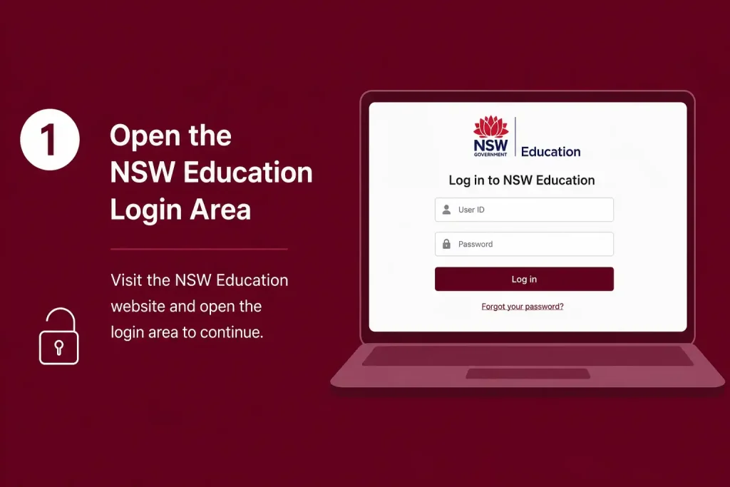 NSW Education Login Area login screen