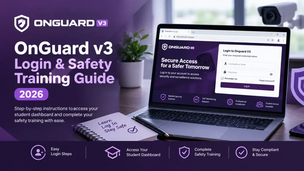 OnGuard v3 Login and Safety Training Guide 2026 with secure login dashboard