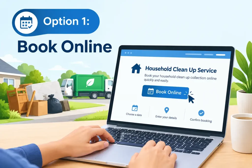 Option 1: Book Online for Blacktown household clean up service