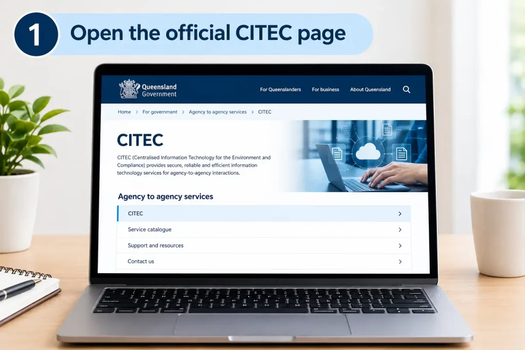 Open the official CITEC page on the Queensland Government website