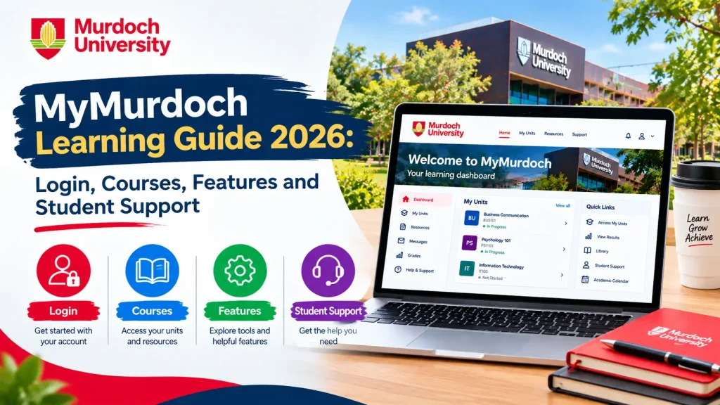 MyMurdoch Learning Guide 2026 covering login, courses, features and student support